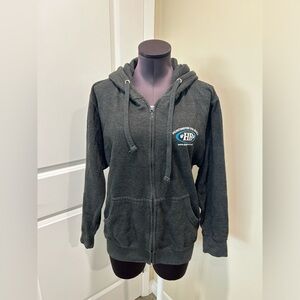 HB dog beach Woman sweatshirt zip up jacket hoodie size S